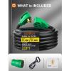 imageaddlon 50 Amp 25 Feet RVEV Extension Cord with Adapter 30M50F Heavy Duty 6381 STW AWG Gauge 4 Prong Power Cord NEMA 1450P to 1450R Tesla Model 3SXYBlackGreen ETL Listed