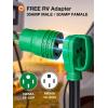 imageaddlon 50 Amp 25 Feet RVEV Extension Cord with Adapter 30M50F Heavy Duty 6381 STW AWG Gauge 4 Prong Power Cord NEMA 1450P to 1450R Tesla Model 3SXYBlackGreen ETL Listed