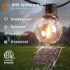 imageaddlon 56FT506 Solar String Lights Outdoor with Remote 27 Shatterproof G40 Bulbs Solar Powered ampamp USB Charging Patio Lights Dimmable Waterproof Solar String Lights for Outside Camping Backyard256FT