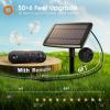 imageaddlon 56FT506 Solar String Lights Outdoor with Remote 27 Shatterproof G40 Bulbs Solar Powered ampamp USB Charging Patio Lights Dimmable Waterproof Solar String Lights for Outside Camping Backyard506FT