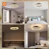 imageaddlon Ceiling Fans with Lights and Remote 20 Low Profile Ceiling Fans 30006000K Dimmable Modern Flush Mount LED Fan Light Fandelier Ceiling Fan for Bedroom Kitchen Living Room BlackBlack Honeycomb Crystal
