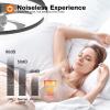 imageaddlon Ceiling Fans with Lights and Remote 20 Low Profile Ceiling Fans 30006000K Dimmable Modern Flush Mount LED Fan Light Fandelier Ceiling Fan for Bedroom Kitchen Living Room BlackBlack QS02