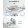 imageaddlon Ceiling Fans with Lights and Remote 20 Low Profile Ceiling Fans 30006000K Dimmable Modern Flush Mount LED Fan Light Fandelier Ceiling Fan for Bedroom Kitchen Living Room BlackWhite
