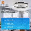 imageaddlon Ceiling Fans with Lights and Remote 20 Low Profile Ceiling Fans 30006000K Dimmable Modern Flush Mount LED Fan Light Fandelier Ceiling Fan for Bedroom Kitchen Living Room BlackBlack Honeycomb Crystal