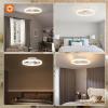 imageaddlon Ceiling Fans with Lights and Remote 20 Low Profile Ceiling Fans 30006000K Dimmable Modern Flush Mount LED Fan Light Fandelier Ceiling Fan for Bedroom Kitchen Living Room BlackWhite QS02