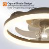 imageaddlon Ceiling Fans with Lights and Remote 20 Low Profile Ceiling Fans 30006000K Dimmable Modern Flush Mount LED Fan Light Fandelier Ceiling Fan for Bedroom Kitchen Living Room BlackBlack QS02