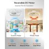 imageaddlon Ceiling Fans with Lights and Remote 20 Low Profile Ceiling Fans 30006000K Dimmable Modern Flush Mount LED Fan Light Fandelier Ceiling Fan for Bedroom Kitchen Living Room BlackWhite