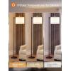 imageaddlon Floor Lamp for Living Room with 3 Color Temperatures Standing lamp with Linen lampshade for Bedroom Office Lamps with 9W LED Bulb Included  Brown with Beige ShadeBlackGray Shade