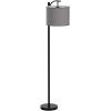 imageaddlon Floor Lamp for Living Room with 3 Color Temperatures Standing lamp with Linen lampshade for Bedroom Office Lamps with 9W LED Bulb Included  Brown with Beige ShadeBlackGray Shade