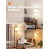 imageaddlon Floor Lamp for Living Room with 3 Color Temperatures Standing lamp with Linen lampshade for Bedroom Office Lamps with 9W LED Bulb Included  Brown with Beige ShadeBrownBeige Shade