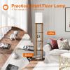 imageaddlon Floor Lamp with Shelves 5Tier Modern Shelf Floor Lamp with 3CCT LED Bulb Display Lamp for Living Room Bedroom and Office  Marble Texture ampamp Gold FrameBrown