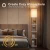 imageaddlon Floor Lamp with Shelves 5Tier Modern Shelf Floor Lamp with 3CCT LED Bulb Display Lamp for Living Room Bedroom and Office  Marble Texture ampamp Gold FrameGoldWhite