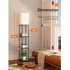 imageaddlon Floor Lamp with Shelves 5Tier Modern Shelf Floor Lamp with 3CCT LED Bulb Display Lamp for Living Room Bedroom and Office  Marble Texture ampamp Gold FrameBlack