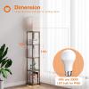 imageaddlon Floor Lamp with Shelves 5Tier Modern Shelf Floor Lamp with 3CCT LED Bulb Display Lamp for Living Room Bedroom and Office  Marble Texture ampamp Gold FrameBrown