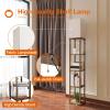 imageaddlon Floor Lamp with Shelves 5Tier Modern Shelf Floor Lamp with 3CCT LED Bulb Display Lamp for Living Room Bedroom and Office  Marble Texture ampamp Gold FrameBrown