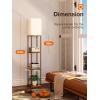 imageaddlon Floor Lamp with Shelves 5Tier Modern Shelf Floor Lamp with 3CCT LED Bulb Display Lamp for Living Room Bedroom and Office  Marble Texture ampamp Gold FrameVintage