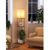 imageaddlon Floor Lamp with Shelves 5Tier Modern Shelf Floor Lamp with 3CCT LED Bulb Display Lamp for Living Room Bedroom and Office  Marble Texture ampamp Gold FrameVintage