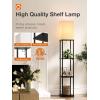 imageaddlon Floor Lamp with Shelves 5Tier Modern Shelf Floor Lamp with 3CCT LED Bulb Display Lamp for Living Room Bedroom and Office  Marble Texture ampamp Gold FrameBlack