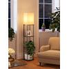 imageaddlon Floor Lamp with Shelves 5Tier Modern Shelf Floor Lamp with 3CCT LED Bulb Display Lamp for Living Room Bedroom and Office  Marble Texture ampamp Gold FrameBlack