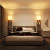 imageaddlon Floor Lamp with Shelves 5Tier Modern Shelf Floor Lamp with 3CCT LED Bulb Display Lamp for Living Room Bedroom and Office  Marble Texture ampamp Gold FrameBrown