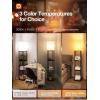 imageaddlon Floor Lamp with Shelves 5Tier Modern Shelf Floor Lamp with 3CCT LED Bulb Display Lamp for Living Room Bedroom and Office  Marble Texture ampamp Gold FrameBlack