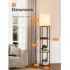 imageaddlon Floor Lamp with Shelves 5Tier Modern Shelf Floor Lamp with 3CCT LED Bulb Display Lamp for Living Room Bedroom and Office  Marble Texture ampamp Gold FrameBrownUSBType C