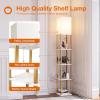 imageaddlon Floor Lamp with Shelves 5Tier Modern Shelf Floor Lamp with 3CCT LED Bulb Display Lamp for Living Room Bedroom and Office  Marble Texture ampamp Gold FrameGoldWhite