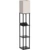imageaddlon Floor Lamp with Shelves 5Tier Modern Shelf Floor Lamp with 3CCT LED Bulb Display Lamp for Living Room Bedroom and Office  Marble Texture ampamp Gold FrameBlackUSBType C