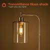 imageaddlon Floor Lamps for Living Room Bright Lighting with Seeded Glass lampshade Modern Bright Floor Lamp with LED Bulbs Industrial Standing lamp for beroom Tall Pole Lamps Office  BlackBronze