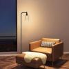 imageaddlon Floor Lamps for Living Room Bright Lighting with Seeded Glass lampshade Modern Bright Floor Lamp with LED Bulbs Industrial Standing lamp for beroom Tall Pole Lamps Office  BlackBlack Seeded Glass Shade