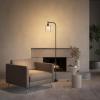 imageaddlon Floor Lamps for Living Room Bright Lighting with Seeded Glass lampshade Modern Bright Floor Lamp with LED Bulbs Industrial Standing lamp for beroom Tall Pole Lamps Office  BlackMatte Black