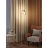 imageaddlon Floor Lamps for Living Room Bright Lighting with Seeded Glass lampshade Modern Bright Floor Lamp with LED Bulbs Industrial Standing lamp for beroom Tall Pole Lamps Office  BlackBronze