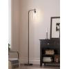 imageaddlon Floor Lamps for Living Room Bright Lighting with Seeded Glass lampshade Modern Bright Floor Lamp with LED Bulbs Industrial Standing lamp for beroom Tall Pole Lamps Office  BlackMatte Black