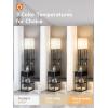 imageaddlon Floor lamp with 2 USB 1 Outlet and Drawer 3 Color Temperatures LED Bulb 9W Sofa lamp with White lampshade Display Floor lamp with Shelves for Living Room Bedroom and Office  BrownBlack