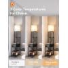 imageaddlon Floor lamp with 2 USB 1 Outlet and Drawer 3 Color Temperatures LED Bulb 9W Sofa lamp with White lampshade Display Floor lamp with Shelves for Living Room Bedroom and Office  BrownClassic Black