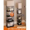 imageaddlon Floor lamp with Shelves Super Large Size 19W 5Tier Modern Floor lamp with 3 Color Temperatures LED Bulb Display Shelf lamp for Living Room Bedroom and Office  Black