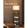 imageaddlon Floor lamp with Shelves Super Large Size 19W 5Tier Modern Floor lamp with 3 Color Temperatures LED Bulb Display Shelf lamp for Living Room Bedroom and Office  Black