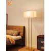 imageaddlon Gold Floor Lamps for Living Room Tall Modern Standing lamp with Linen Shade Decorative Simple Design Floor Lamps for Bedroom and OfficeGold