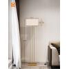 imageaddlon Gold Floor Lamps for Living Room Tall Modern Standing lamp with Linen Shade Decorative Simple Design Floor Lamps for Bedroom and OfficeGold