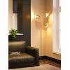 imageaddlon Tree Floor Lamp with 3 Adjustable Rotating Lights and Matching LED Bulbs Standing Tall Pole Lamps for Living Room Bedroom Home Office  Brass GoldGold
