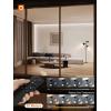 imageaddlon Tree Floor Lamp with 3 Adjustable Rotating Lights and Matching LED Bulbs Standing Tall Pole Lamps for Living Room Bedroom Home Office  Brass GoldBlack Remote