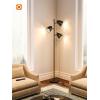 imageaddlon Tree Floor Lamp with 3 Adjustable Rotating Lights and Matching LED Bulbs Standing Tall Pole Lamps for Living Room Bedroom Home Office  Brass GoldBlack Remote