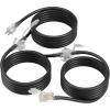 imageaddlon 50FT Black Outdoor Extension Cord with Mutil Outlets Evenly Spaced 3 Outlets 163 SJTW Weatherproof Power Cable for Indoor Outdoor Christmas Halloween with Indicator Lights ETL ListedBlack