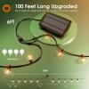 imageaddlon 100FT Solar String Lights Outdoor with Remote 54 LED Shatterproof Bulbs Dimmable ampamp Timable 3 Light Modes G40 Waterproof Solar String Lights for Outside Backyard Party Decor100FT