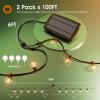 imageaddlon 100FT Solar String Lights Outdoor with Remote 54 LED Shatterproof Bulbs Dimmable ampamp Timable 3 Light Modes G40 Waterproof Solar String Lights for Outside Backyard Party Decor200FT