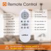 imageaddlon 2 Pack 52 inch Ceiling Fans with Lights White Ceiling Fan with Light and Remote Control Reversible 3 Wood Blades 6 Speeds 5CCT Dimmable Noiseless Wood Ceiling Fan for IndoorOutdoor UseBlack