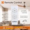 imageaddlon 2 Pack 52 inch Ceiling Fans with Lights White Ceiling Fan with Light and Remote Control Reversible 3 Wood Blades 6 Speeds 5CCT Dimmable Noiseless Wood Ceiling Fan for IndoorOutdoor UseBlack