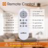 imageaddlon 2 Pack 52 inch Ceiling Fans with Lights White Ceiling Fan with Light and Remote Control Reversible 3 Wood Blades 6 Speeds 5CCT Dimmable Noiseless Wood Ceiling Fan for IndoorOutdoor UseBlack
