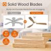 imageaddlon 2 Pack 52 inch Ceiling Fans with Lights White Ceiling Fan with Light and Remote Control Reversible 3 Wood Blades 6 Speeds 5CCT Dimmable Noiseless Wood Ceiling Fan for IndoorOutdoor UseWhite