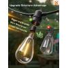 imageaddlon 200FT LED Outdoor String Lights Remote Dimmable Patio Lights with Timer ampamp 3 Lighting Modes 64 Shatterproof Edison Bulbs Waterproof Connectable String Lights for Outside Backyard Porch Party150FT